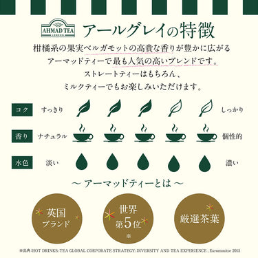 Ahmad Tea Earl Grey foil teabags, 100 Count